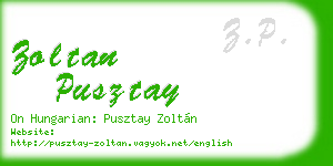 zoltan pusztay business card
